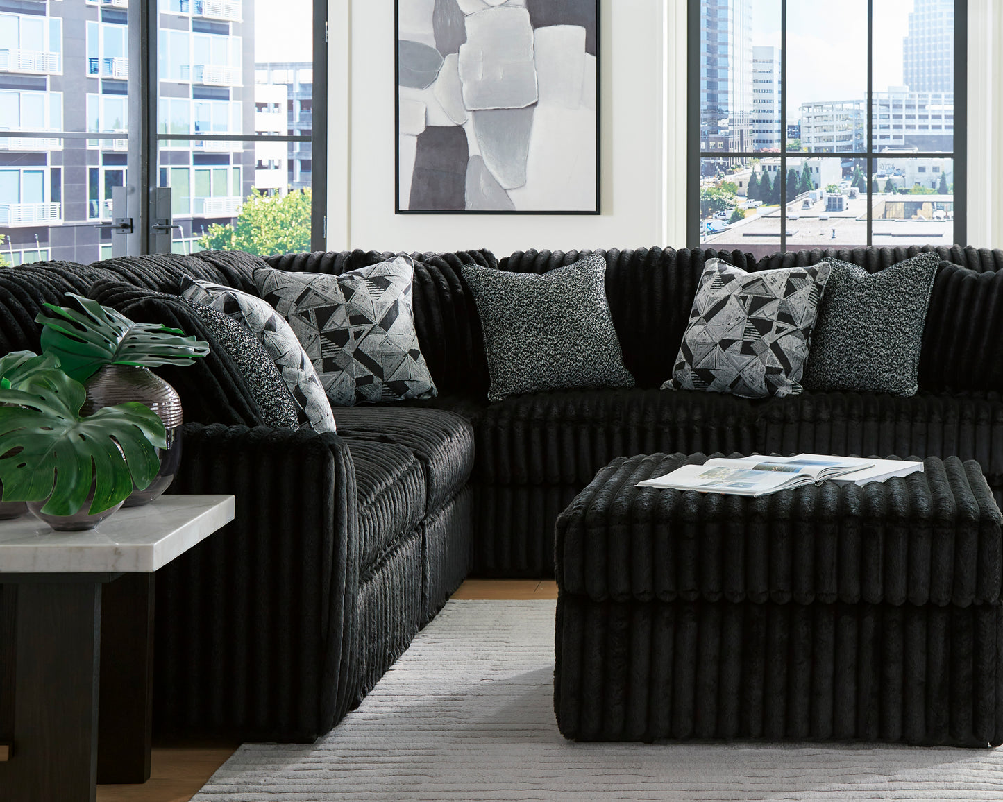 Midnight-Madness 3-piece Sectional Sofa Set