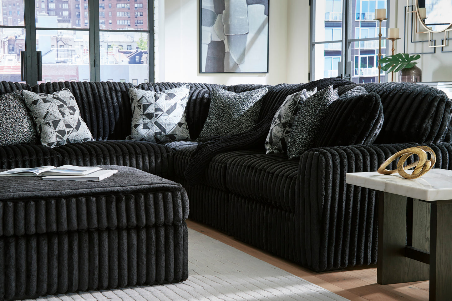 Midnight-Madness 3-piece Sectional Sofa Set