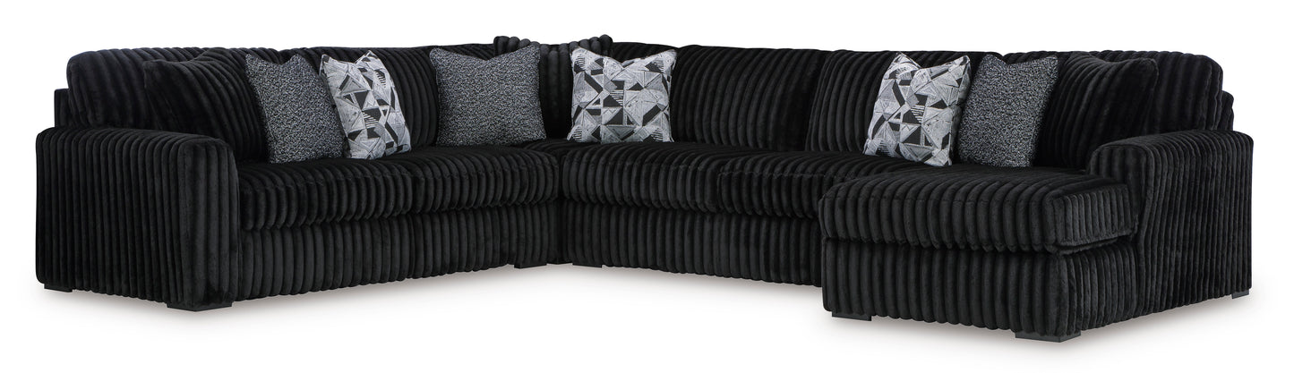 Midnight-Madness 4 piece Sectional Sofa Set