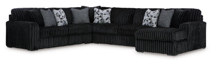 Midnight-Madness 4 piece Sectional Sofa Set