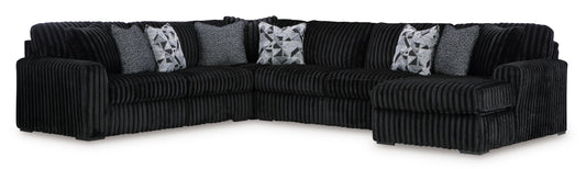 Midnight-Madness 4 piece Sectional Sofa Set