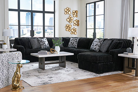 Midnight-Madness 4 piece Sectional Sofa Set