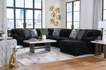Midnight-Madness 4 piece Sectional Sofa Set