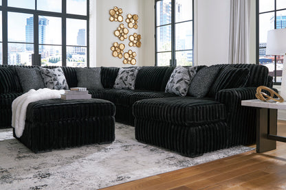Midnight-Madness 4 piece Sectional Sofa Set