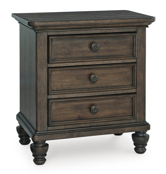 Veramond Three Drawer Night Stand