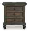 Veramond Three Drawer Night Stand