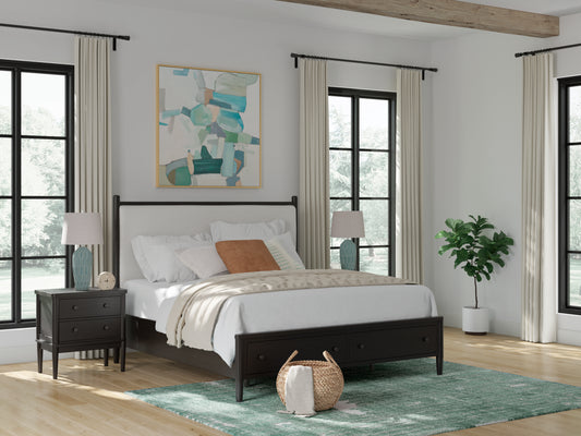 Portdown King Upholstered Panel Storage Bed