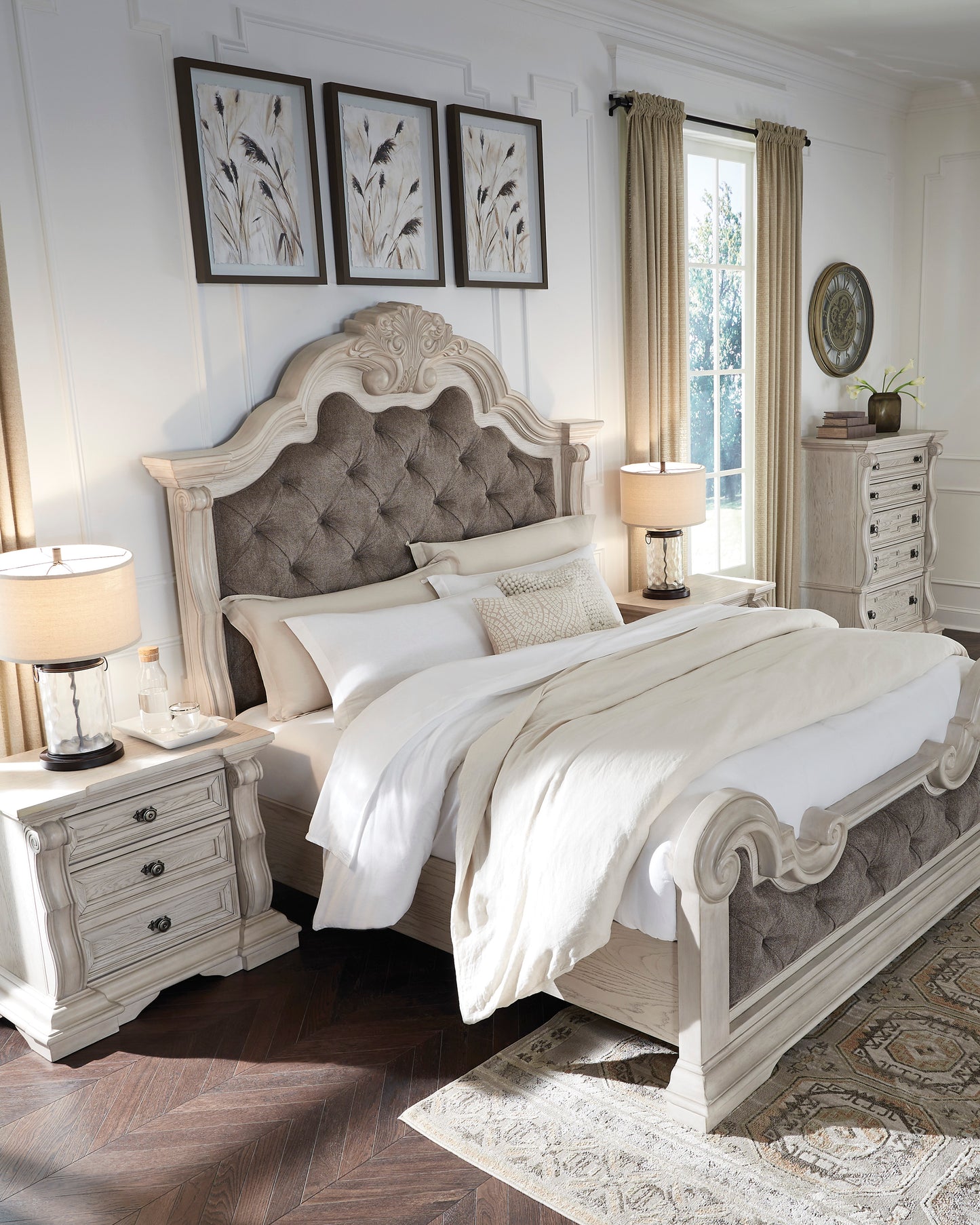 Andonhall King Upholstered Panel Bed