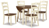 WOODANVILLE Dinning table set (Table+ 4 Chairs)