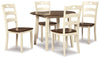 WOODANVILLE Dinning table set (Table+ 4 Chairs)