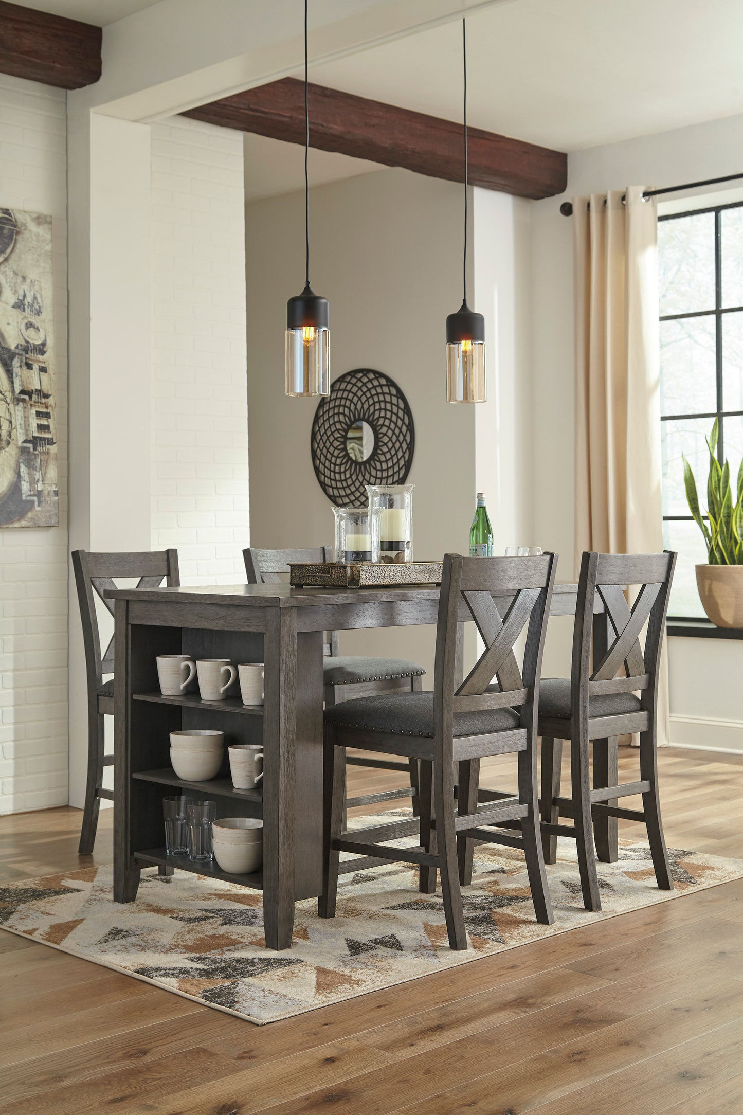 CAITBROOK Dinning table set (Table+4 Barstool)