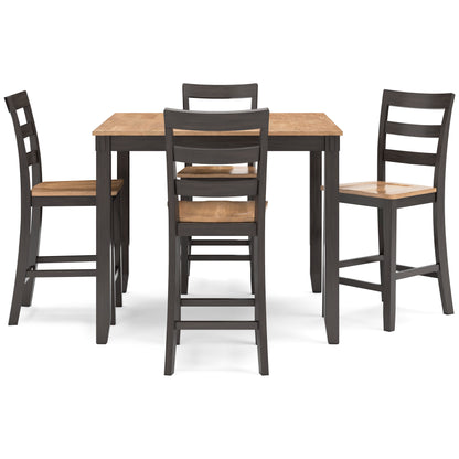 Gesthaven Counter Height Dining Table and 4 Barstools (Set of 5)