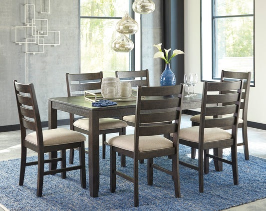 Rokane Dining Table and Chairs (Set of 7)