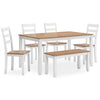 Gesthaven Dining Table with 4 Chairs and Bench (Set of 6)