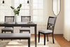 Langwest Dining Table and 4 Chairs and Bench (Set of 6)