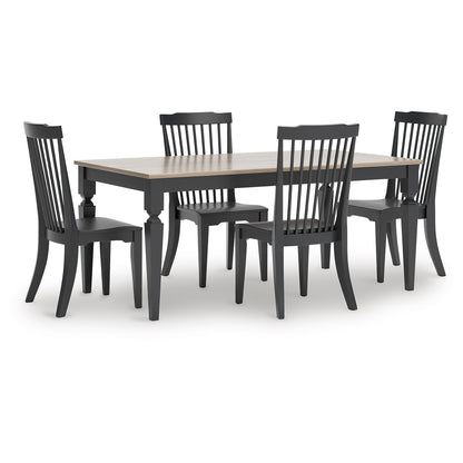 PLAZATON Dinning table set (Table+ 4 Chairs)