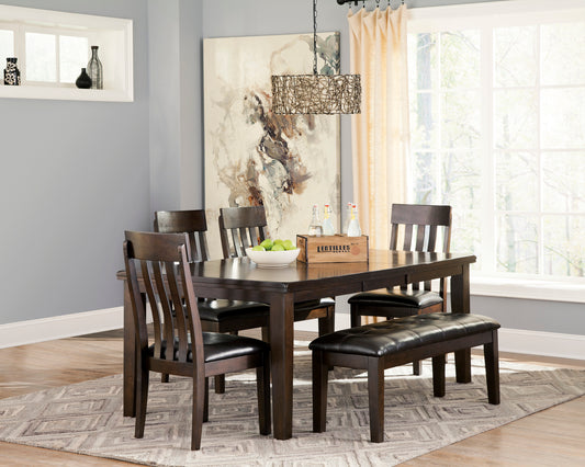 Haddigan Dinning table set (Table+ 4 chairs +Bench)