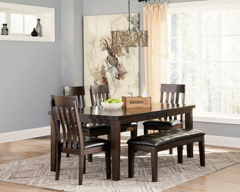 Haddigan Dinning table set (Table+ 4 chairs +Bench)