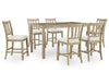 CALMORO Dinning table set (Table+ 6 Barstool)