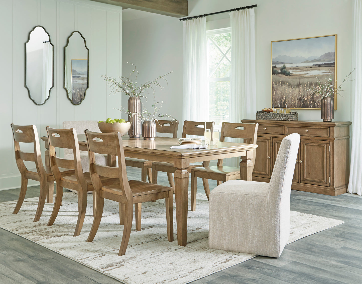 MYLARKEN Dinning table set (Table+ 8 chairs)
