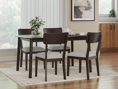 Dantenton Dining Table and 4 Chairs (Set of 5)