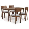 Lyncott Dining Table and 4 Chairs (Set of 5)