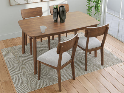 Lyncott Dining Table and 4 Chairs (Set of 5)
