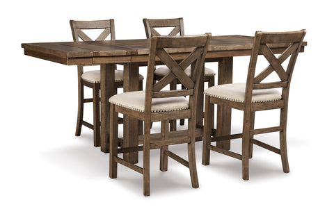 MORIVILLE Dinning table set (Table+ 4 Barstool)