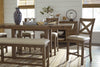MORIVILLE Dinning table set (Table+ 4 chairs+ bench)
