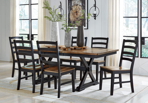 Galiden Dinning table set (Table+ 6 Chairs)