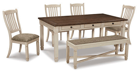 Bolanburg Dining Table + Chair + Bench