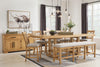 HAVONPLANE Dinning table set (Table+ 6 Barstool + Bench)