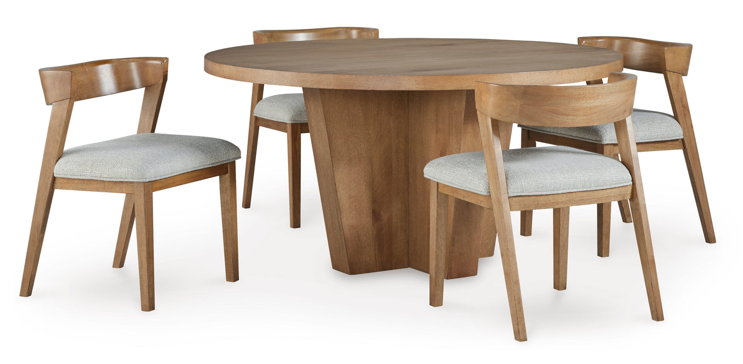 Kristiland Dinning table set (Table+ 4 chairs)