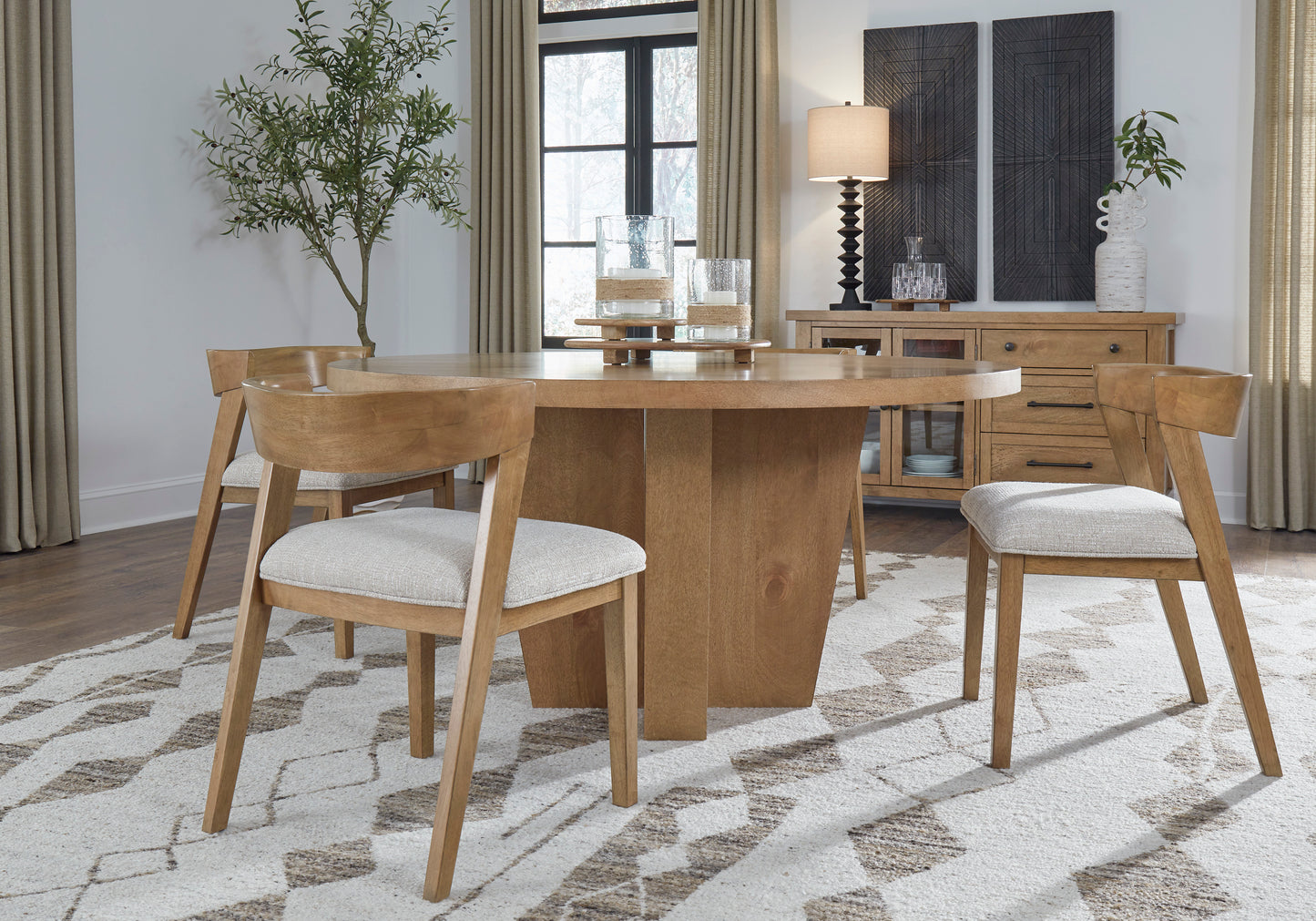 Kristiland Dinning table set (Table+ 4 chairs)