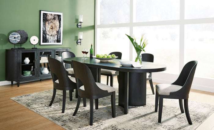 Rowanbeck Dinning table set (Table+ 6 chairs)