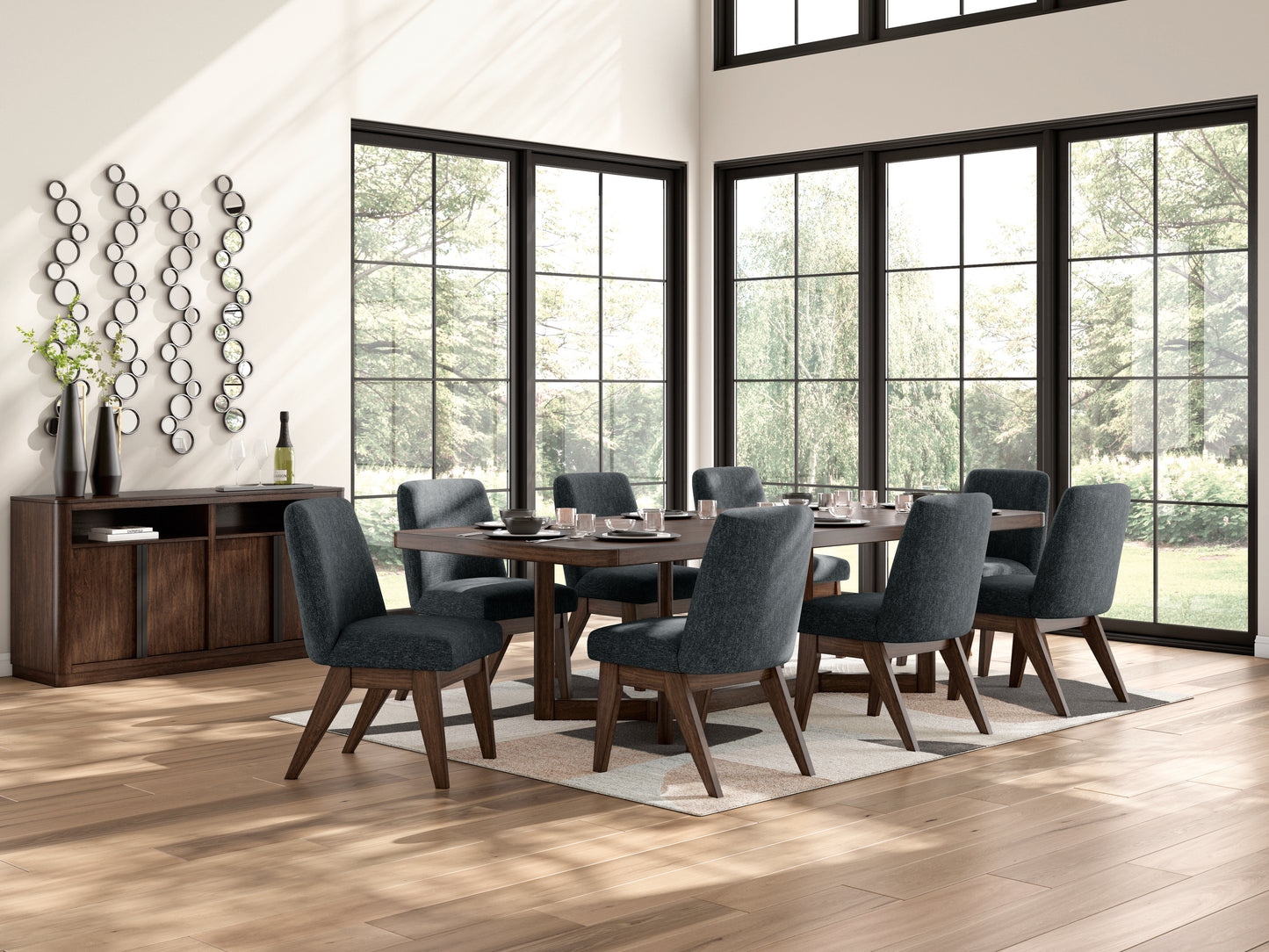 Kendamore Dinning table set (Table+ 8 chairs)