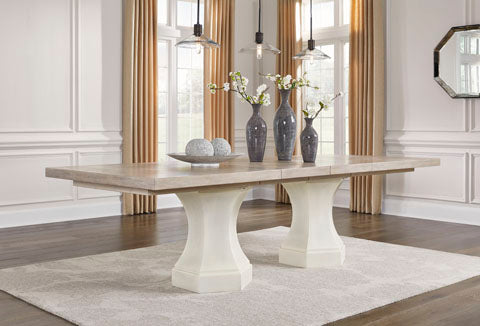 Jorlaina dining set with Table +8 chair