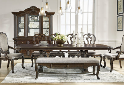 MAYLEE Dinning table set (Table+ 6 chairs + Bench)