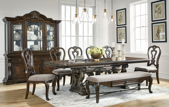 MAYLEE Dinning table set (Table+ 6 chairs + Bench)