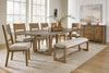 Cabalynn Dinning table set (Table+ 6 chairs + Bench)