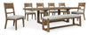Cabalynn Dinning table set (Table+ 6 chairs + Bench)