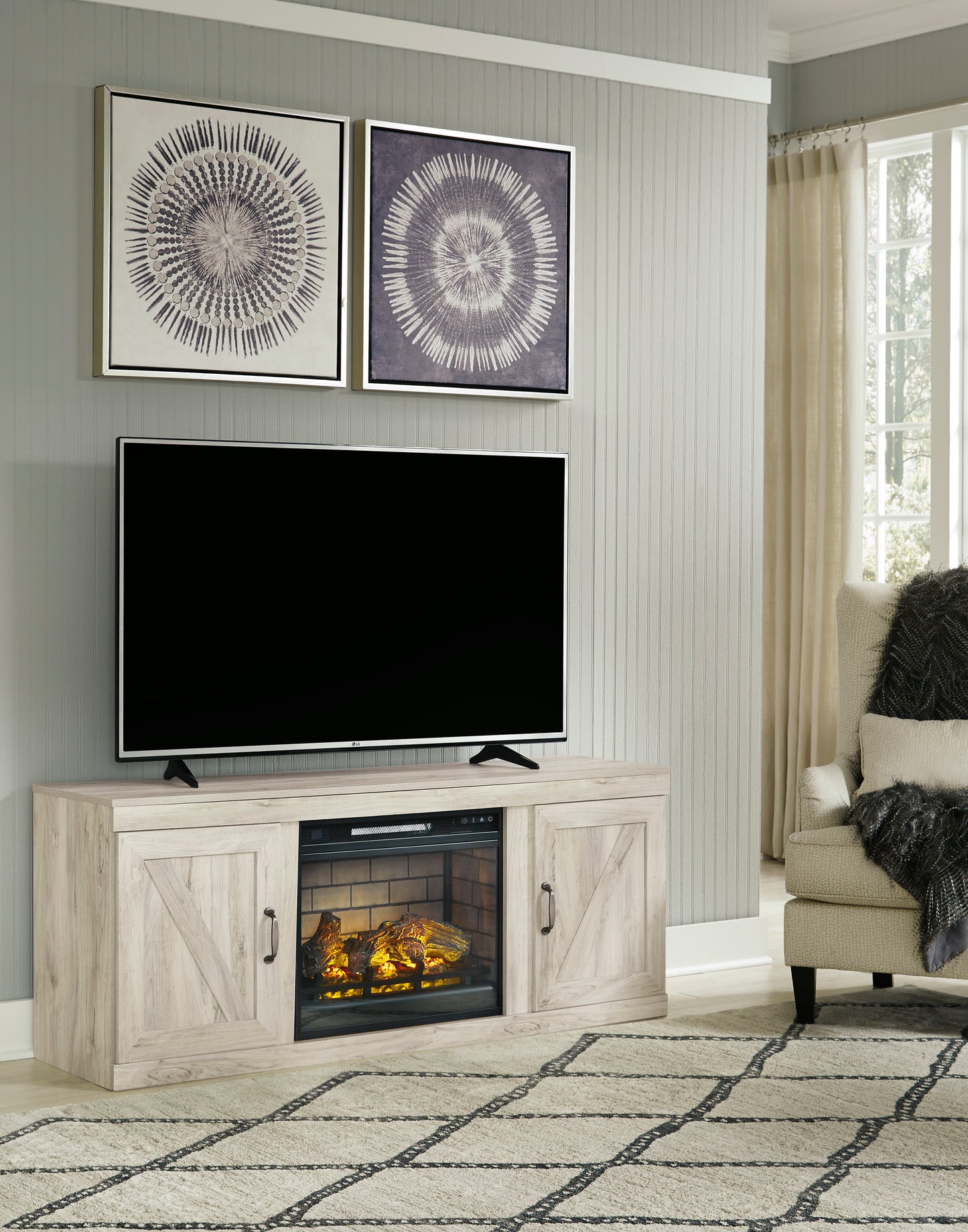 Bellaby LG TV Stand With Fireplace Option