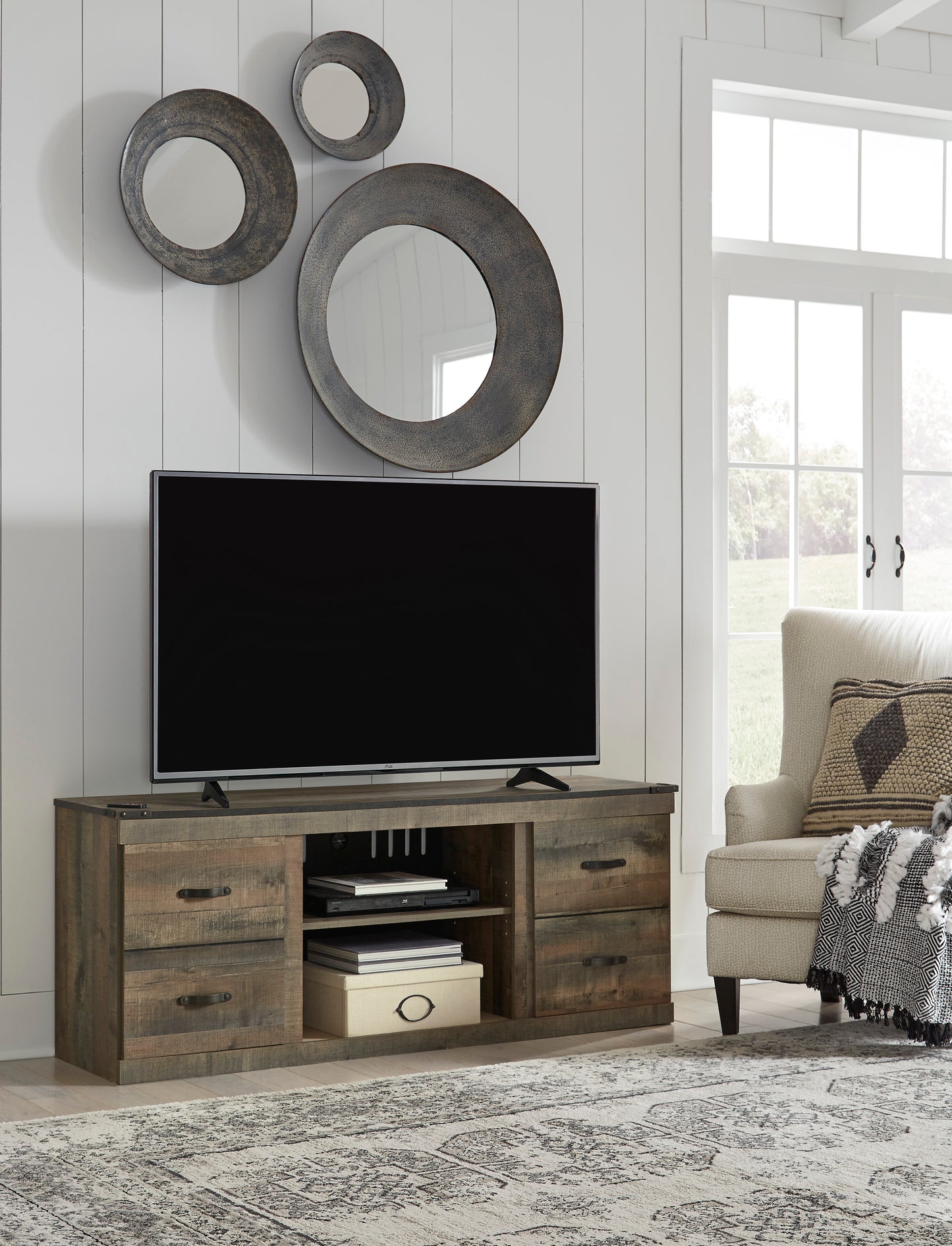 Trinell LG TV Stand With Fireplace Option