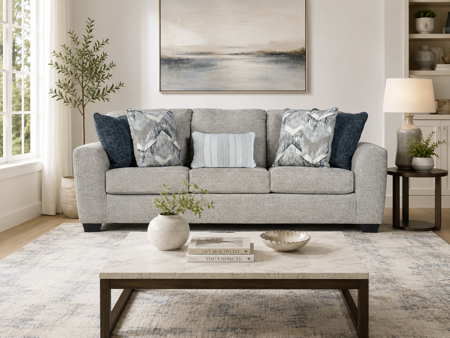 Astoria Sofa (3+2+1) + Ottoman