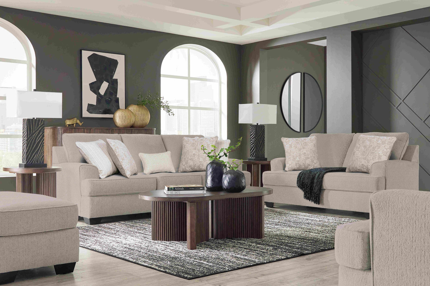 Velvet Beast Sofa Set (3+2+1+ottoman)