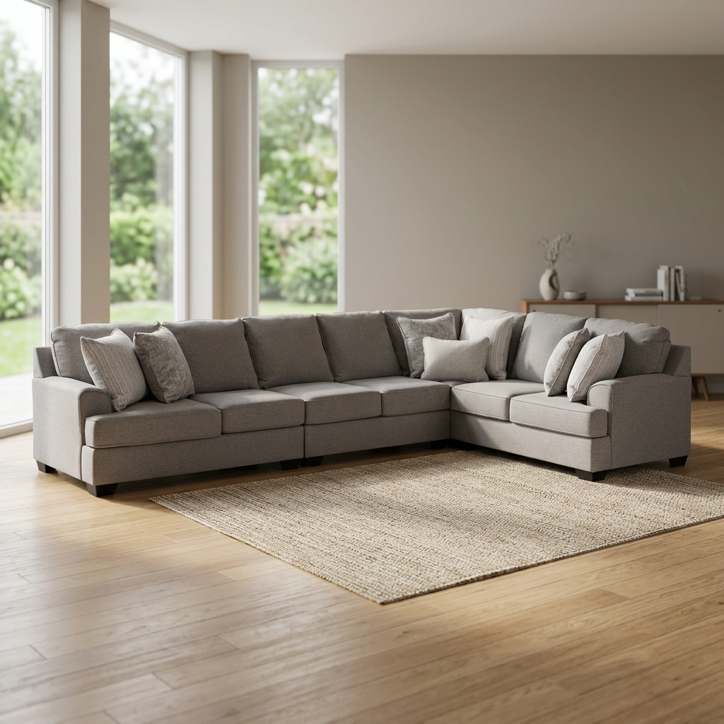 King Cushion 4-piece Sectional Sofa Set