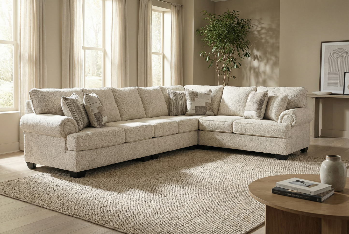 Veloura 4-piece Sectional Sofa Set