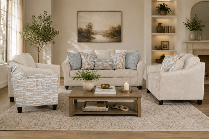 Elkmoor Sofa Set (3+2+1) + Accent Chair