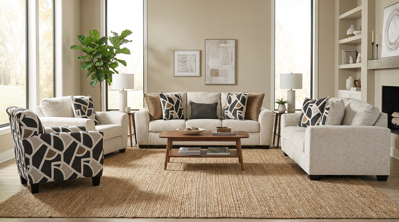 Cortelune Sofa set (3+2+1+Accent chair)