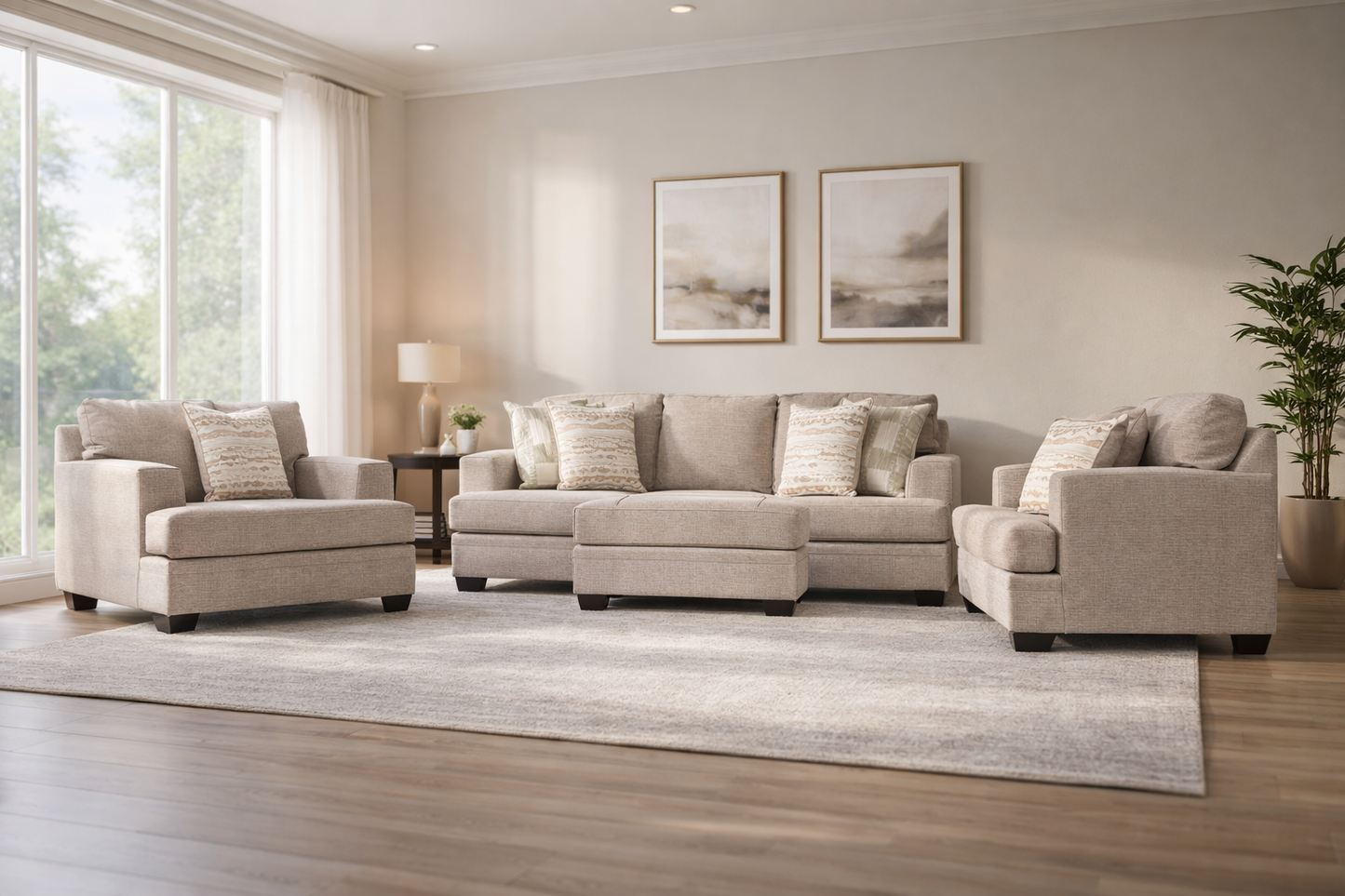 Chesterfield Sofa Set (3+2+1+ottoman)